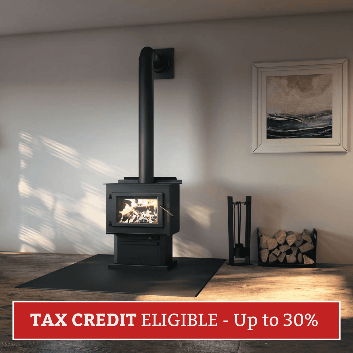 Englander Blue Ridge 300P High-Efficiency EPA Wood Stove Heats Large Spaces ESW0007