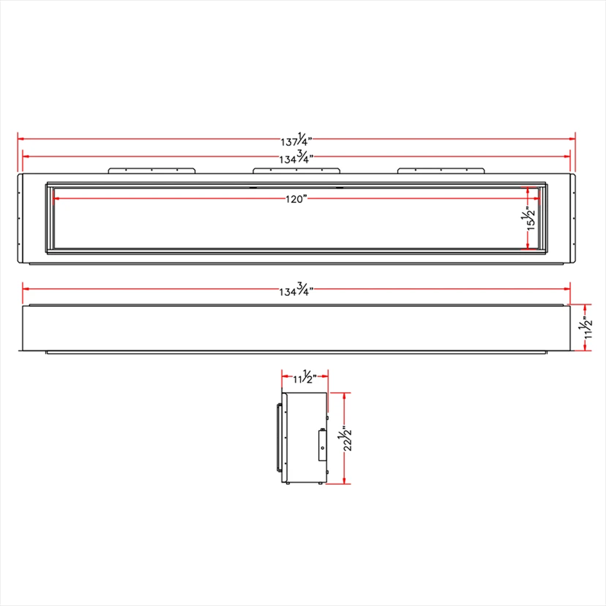 Modern Flames Landscape 12015 Fullview 2 Electric Fireplace - LFV2-120/15-SH
