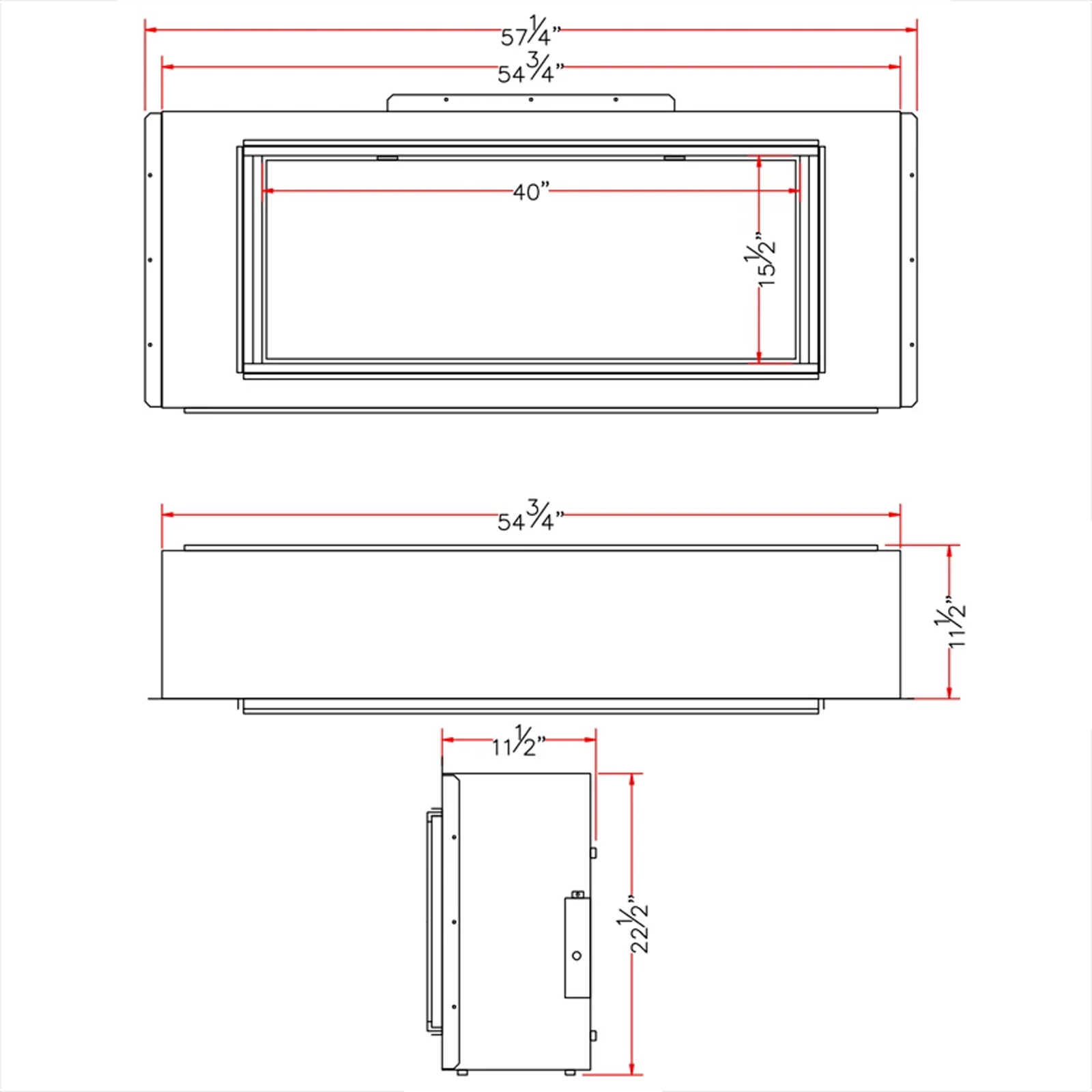 Modern Flames Landscape 4015 Fullview 2 Electric Fireplace - LFV2-40/15-SH