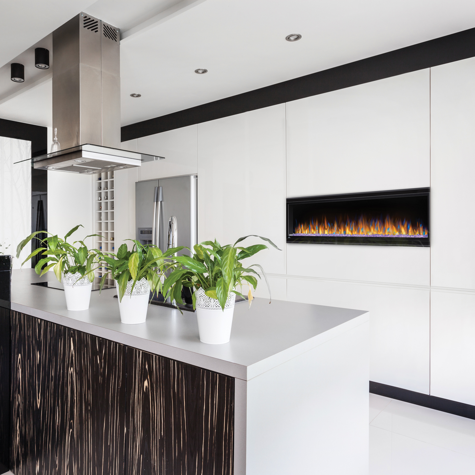 Napoleon AlluraVision 60 inch Slimline Wall Mounted Electric Fireplace - NEFL60CHS-1
