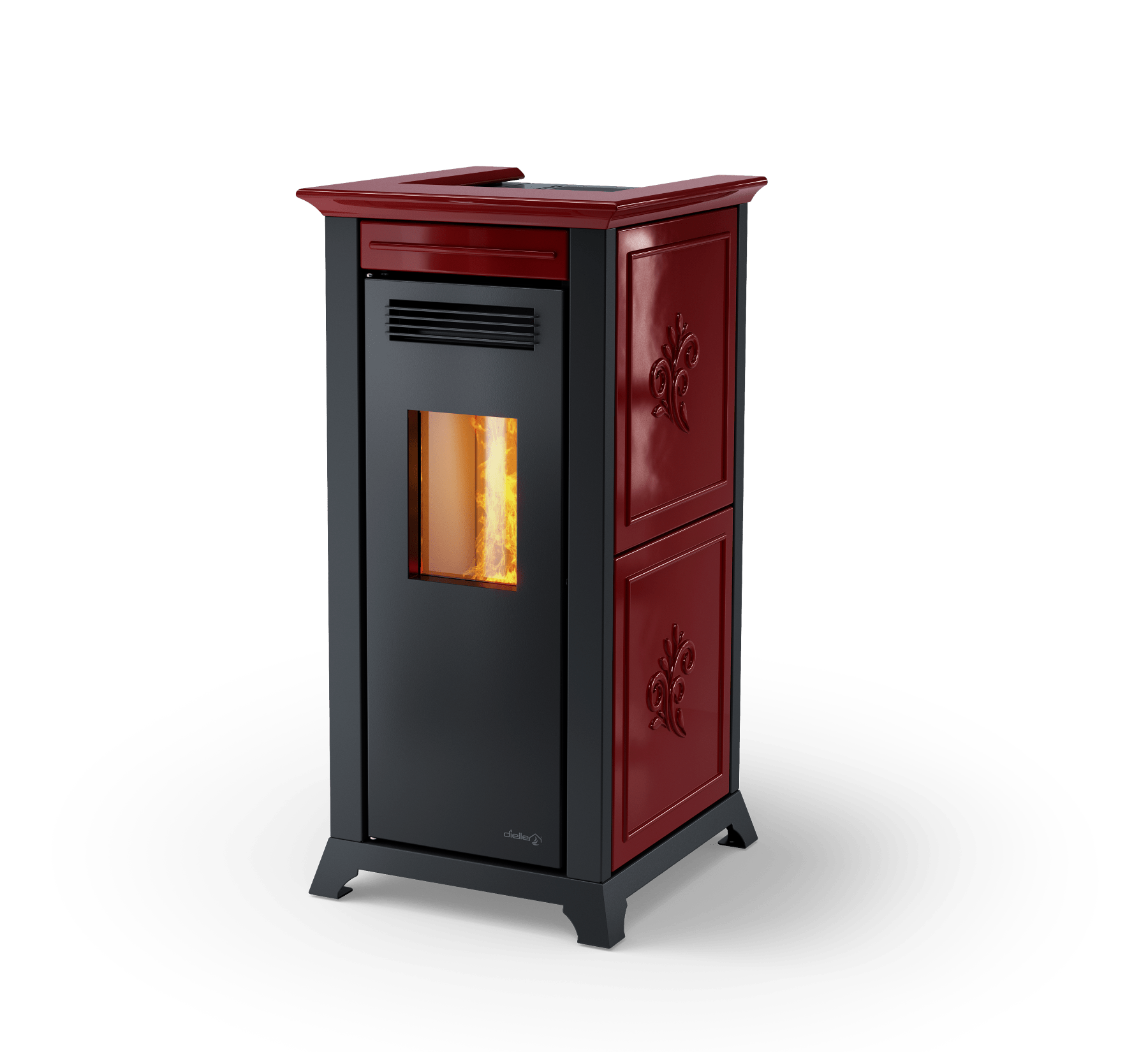 Dielle Ethesia Pellet Stove - Bordeaux Ceramic