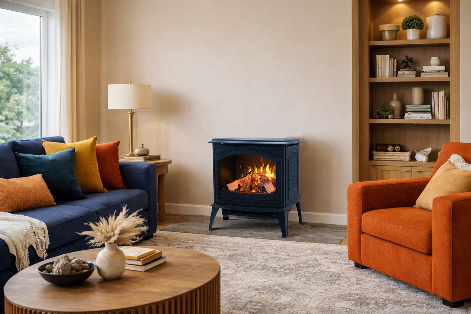 Sierra Flame 28-inch Cast Iron Smart Freestanding Electric Stove