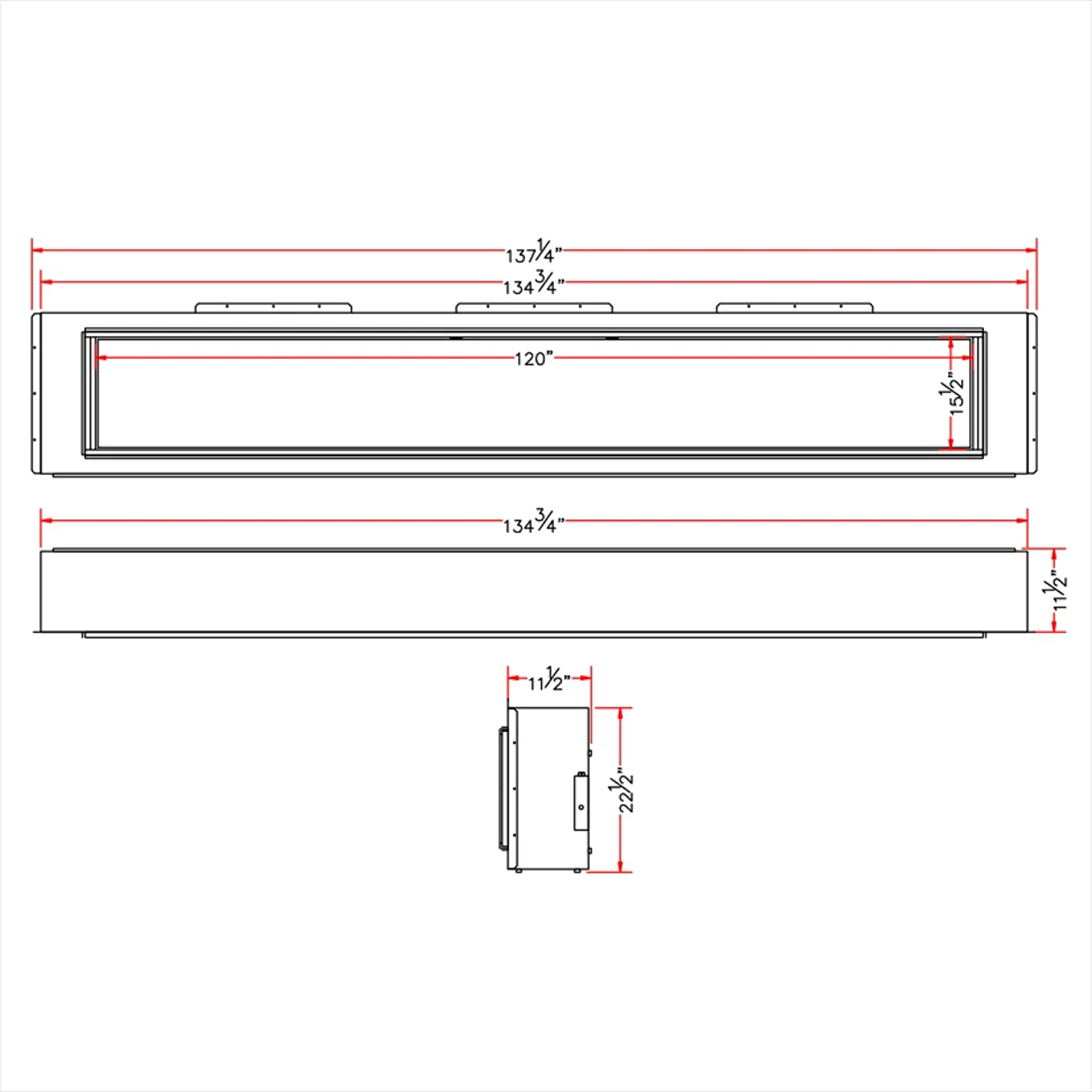 Modern Flames Landscape 12015 Fullview 2 Electric Fireplace - LFV2-120/15-SH