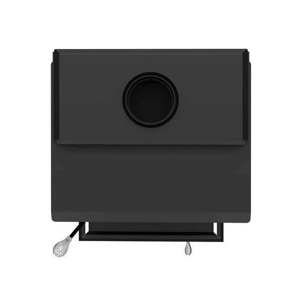 Drolet Escape 1800 Wood Stove On Legs - Brushed Nickel Door DB03112